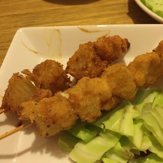 玉ネギの串揚げ